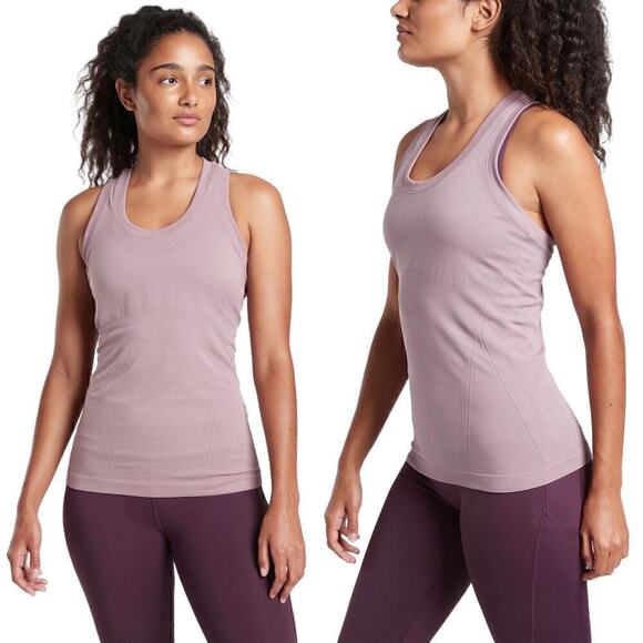 Athleta Tops - SOLD Athleta Momentum Seamless Tank Large Flora Mauve Purple Athletic Workout